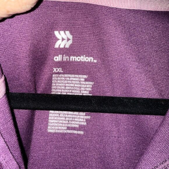 WOMENS Purple Half-Zip Hoodie - Picture 5 of 6